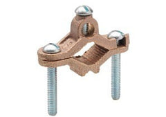 Bridgeport 1307-B Ground Clamp, Bare, Brass, Ground Pipe Grounding Electrode Size 1/2 - 1 Inch