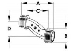 Bridgeport 1521-DC Offset Nipple, Rigid - IMC Fitting, 3/4 Inch