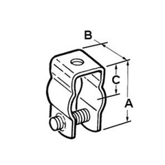 Bridgeport 2130 Hanger, Conduit, Steel, Bolt, Trade Size 3