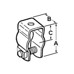 Bridgeport 2130-BN Hanger, Conduit, Steel, Bolt & Nut, Trade Size 3