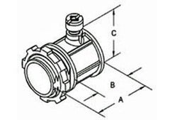 Bridgeport 230-DC2 Connector, Set Screw, Size 1/2 Inch