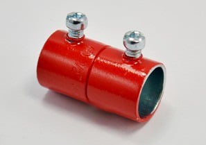 Bridgeport 240-SR EMT Couplings, Color-Coded, Steel, Red, Size 1/2