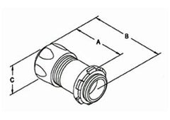 Bridgeport 251-SRT Raintight Connector Compression Steel Size 3/4 Inch