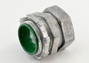 Bridgeport 252-DCI2 Connector, Compression, Zinc Die Cast, 105 Degree C Insulated Throat, Size 1 Inch