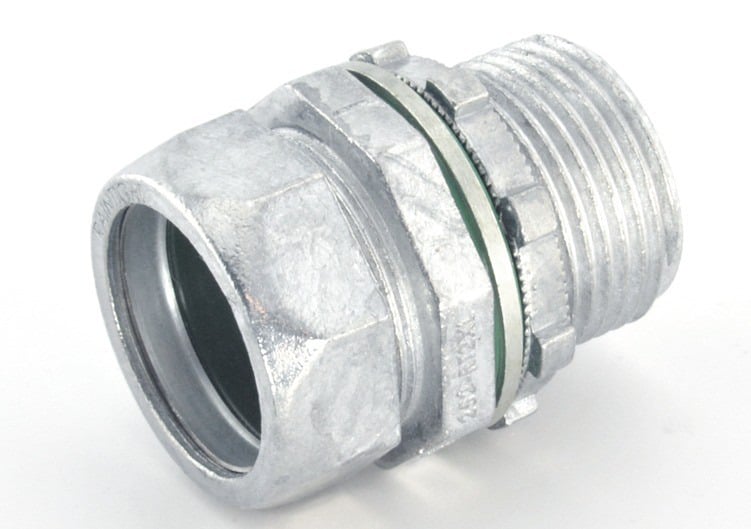 Bridgeport 252-RT2XL 1 Raintight Compression Connector with Extra Long Threads