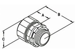 Bridgeport 252-US Connector Compression 1in EMT Conduit