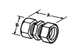 Bridgeport 262-DC EMT Zinc Die Cast Compression Coupling 1 Inch