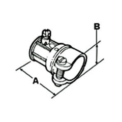 Bridgeport 282-DCX 3/4 EMT to 1/2 FMC Combination Coupling