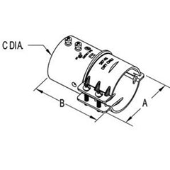 Bridgeport 290-XS 4 EMT/Rigid to FMC Transition Coupling