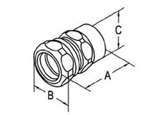 Bridgeport 291-MS Coupling Combination Conduit 3/4in STL