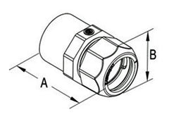 Bridgeport 292-RT Combination Coupling for Transitioning Between 1 Rigid or IMC Raceways to 1 EMT in Wet or Dry Locations