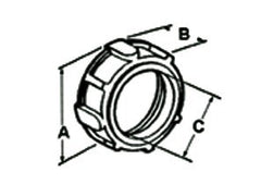 Bridgeport 368 Bushing Conduit 3In MI Electro-Plated Zinc