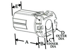 Bridgeport 38ACDS Connector Cord Flex 3/8 in 2/3 Snap-In