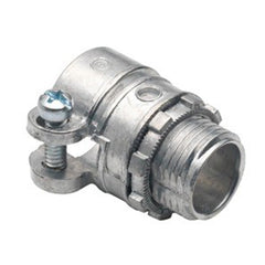 Bridgeport 407-DCI2 Connector, Squeeze, Zinc Die Cast, Insulated Throat, Trade Size 1/2 Inch