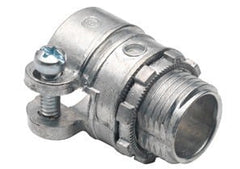 Bridgeport 408-DCI2 Connector, Squeeze, Zinc Die Cast, Insulated Throat, Trade Size 3/4 Inch