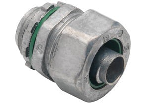 Bridgeport 429-LT2 Connector, Liquid Tight, Zinc Die Cast, Size 3/8 Inch