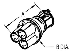 Bridgeport 4357-DC Mighty-Merge Transition Fittings, 1 EMT to 3 Port AC/MC Coupling