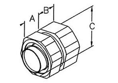 Bridgeport 4372-LT Coupling Combination Conduit 1in STL