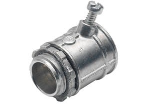 Bridgeport 507-DCI2 Connector, Set Screw, Zinc Die Cast, Insulated Throat, Trade Size 1/2 Inch