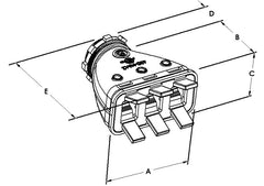 Bridgeport 630-NM2 Mighty-Merge Transition Fittings 3/4 Multi-NM Connector