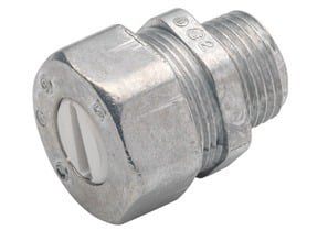 Bridgeport 761-UF Connector, UF, Zinc Die Cast, Size 1/2 Inch