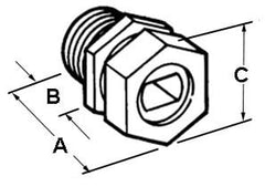 Bridgeport 764-2N Service Entrance Cable Connector Zinc Die Cast .665 x 1.094 Inch