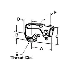 Bridgeport 801-DCI2 Connector, 90 Degrees, Zinc Die Cast, Insulated Throat, Flex Size 3/8 Inch