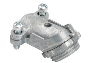 Bridgeport 803-DC2 Connector, 45 Degree, Zinc die Cast, Trade Size 1/2