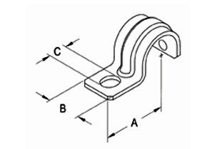 Bridgeport 922-S EMT 1-Hole Pipe Strap, 1 Inch