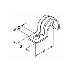 Bridgeport 922-S EMT 1-Hole Pipe Strap 1 Inch