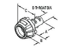 Bridgeport GF50SP FMC Screw-In Snap-In Connector 1/2 in