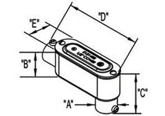 Bridgeport LB-44CGC 1 1/4 Combination Type LB Conduit Body