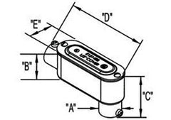 Bridgeport LB-45CGC 1 1/2 Combination Type LB Conduit Body