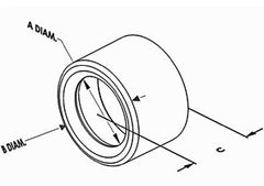 Bridgeport TWB-56 Bushing, Insulating, Polyethylene, Trade Size 2 Inch