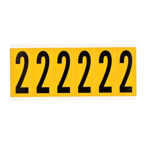 BRADY Brady 3450-2 34 Series Repositionable Number Label (3.5 x 1.5 in / Card of 6)
