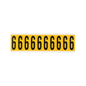 BRADY Brady 3440-6 Number Label (2 in / Card of 10)