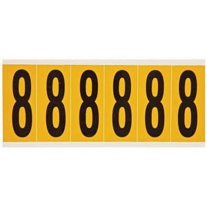 BRADY Brady 1560-8 Number Label 5/Pack (5 in x 1 3/4 in)