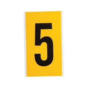 BRADY Brady 3440-5 Number Label 2.25 H x 0.875 W Card of 10