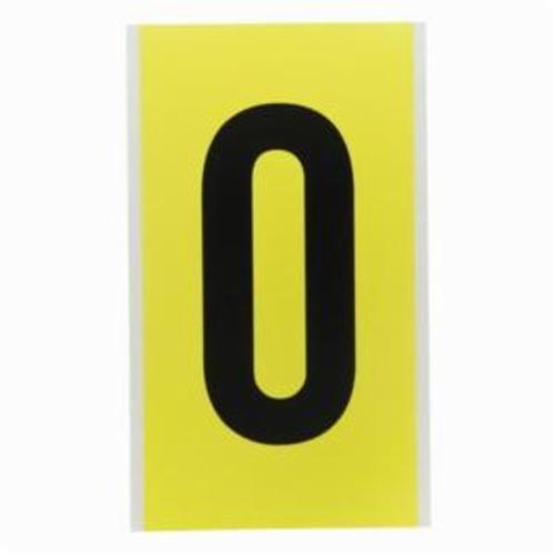 BRADY Brady 3430-0 Number Label 1-1/2 In H x 7/8 In W (Card of 10)