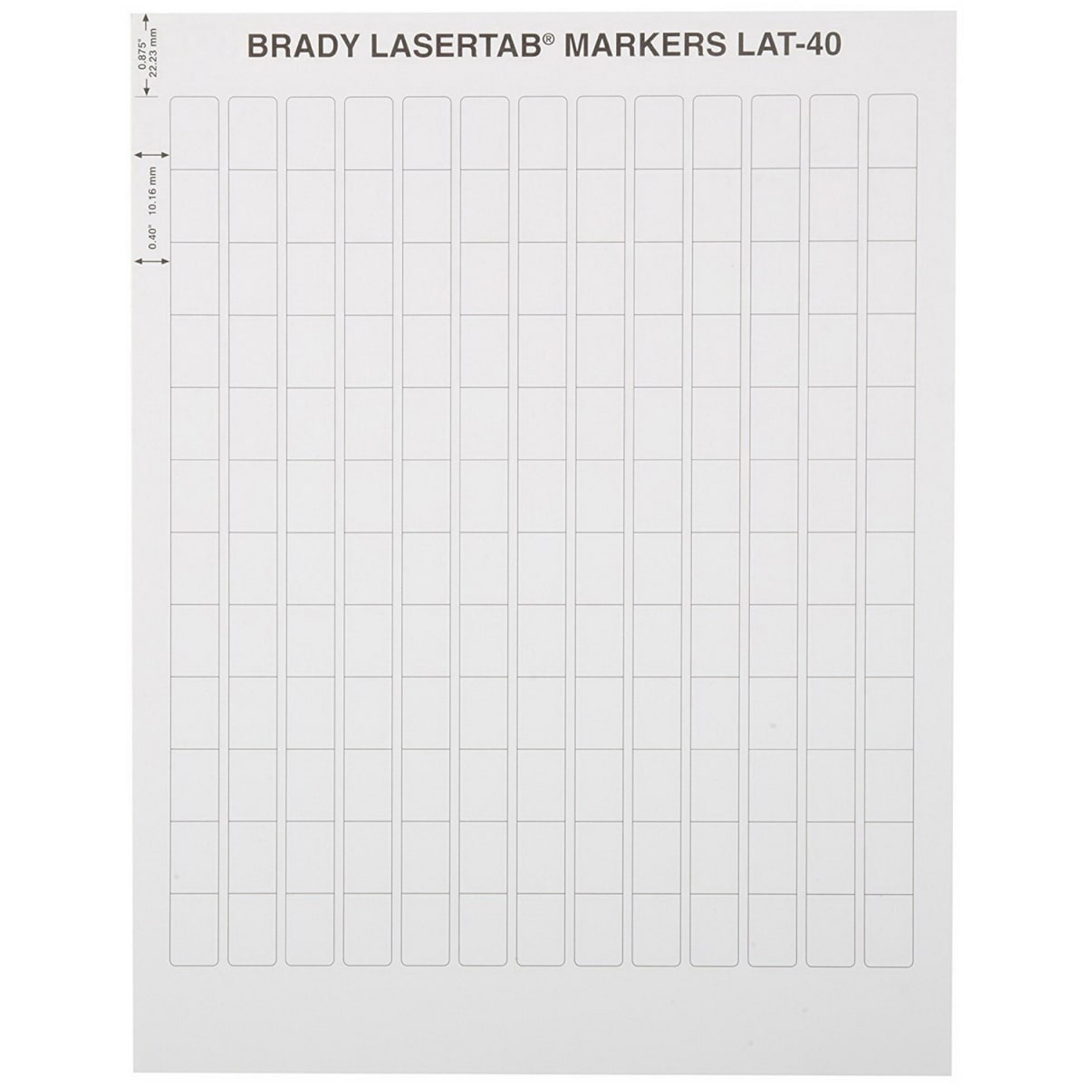 Brady LAT-40-799-1 Bra Label, White, 0.75 x 0.5 Inches, Replacement LAT-40-799-1