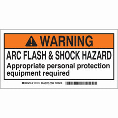 Brady 101519 Laminated Self-Adhesive Arc Flash Label 2 in L x 4 in W