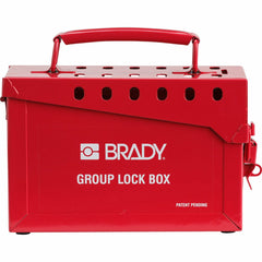 Brady 65699 Group Lock Box, Small, 13 Lock, Red