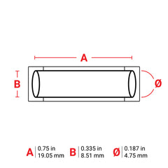 Brady M-187-075-342 Sleeve, 0.187 in Dia x 0.75 in W, Replacement MPN