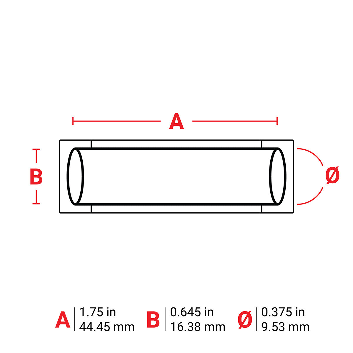 Brady PSPT-375-175-WT Sleeve, 0.375 in Dia x 1.75 in W