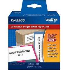 Brother DK2205 Thermal Label Roll, White