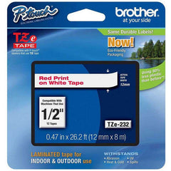 Brother TZE232 P-touch Laminated Label Tape 0.47in 26.2 ft