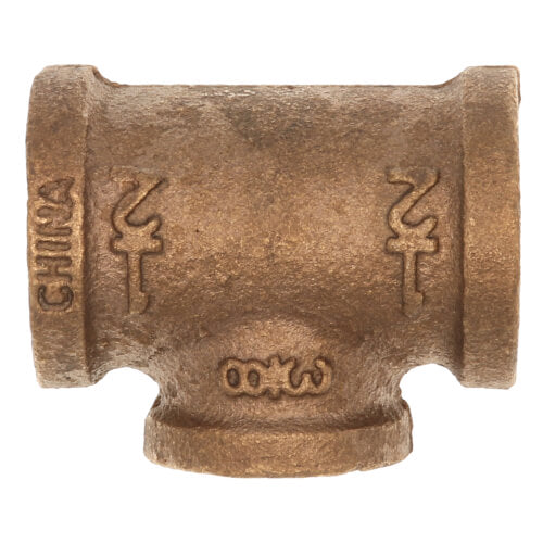 Everflow BRRT0122-NL 1/2 X 3/8 Reducing Tee - 2 Size Brass Lead Free