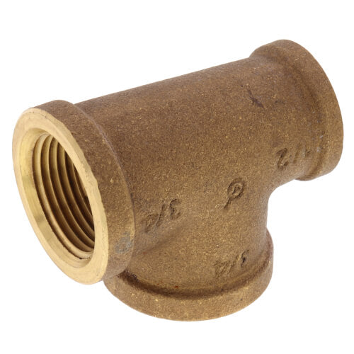 Everflow BRRT0344-NL 3/4 X 1/2 X 3/4 Reducing Tee -3 Size Brass Lead Free