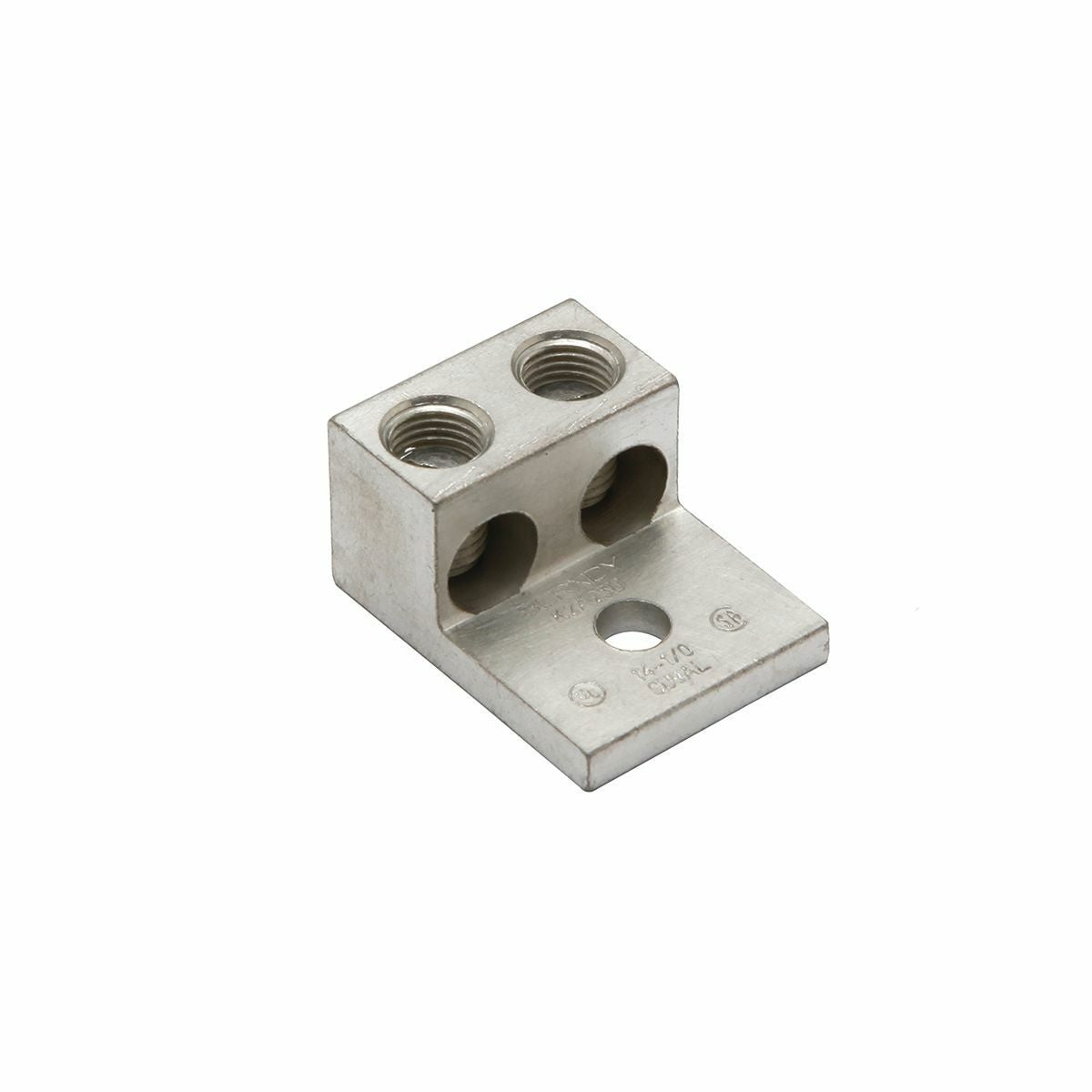 BURNDY K2A25U Aluminum Universal Terminal 2 Conductor 1 Hole 14-1/0 AWG 1/4 Stud 2 Screws