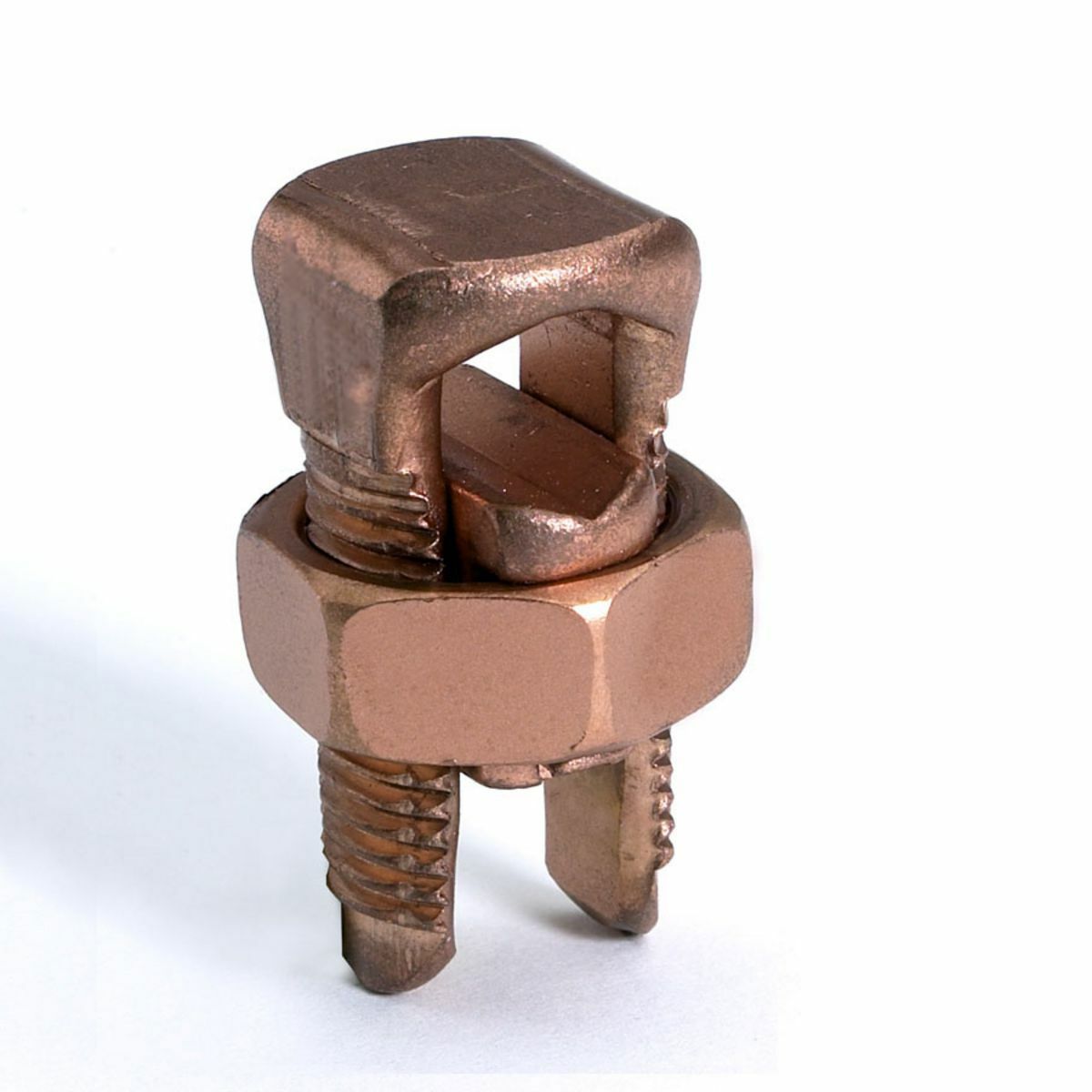 BURNDY KS20 Copper Split Bolt, Cu: 8 AWG (Str)-6 AWG (Sol) (Run & Tap) Length: 1.20